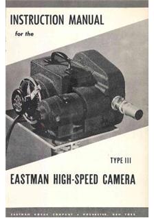 Kodak HighSpeed manual. Camera Instructions.